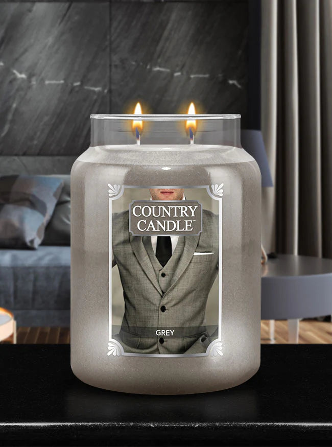 Grey Large Jar | Soy Candle - Kringle Candle Israel