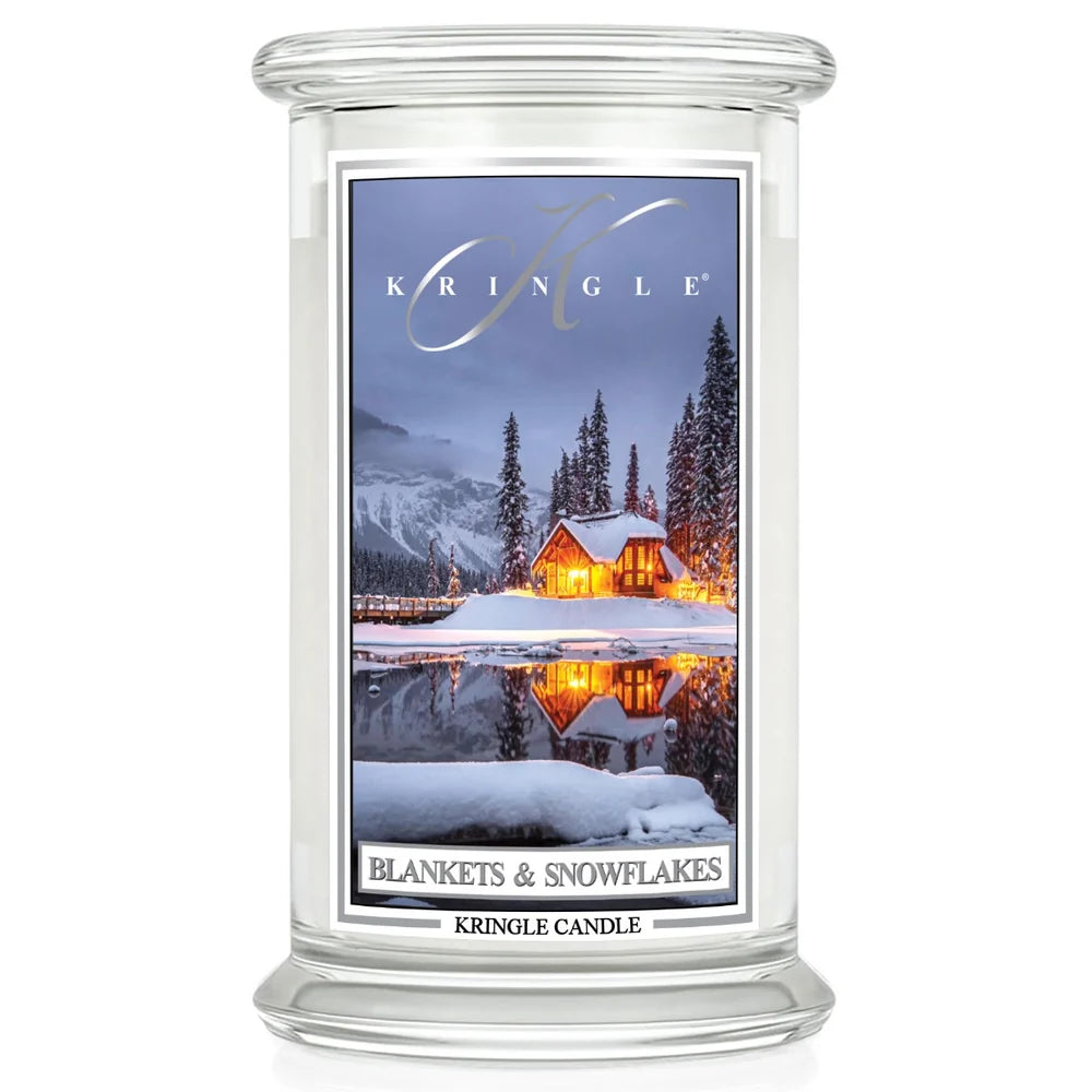 Blankets & Snowflakes Large jar NEW! | Soy Candle - Kringle Candle Israel