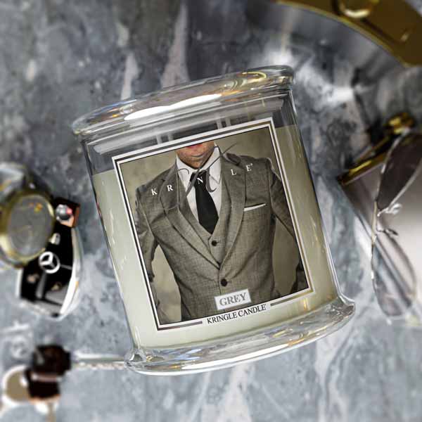 Grey XL Jar 4-Wick NEW! | Soy Candle - Kringle Candle Israel