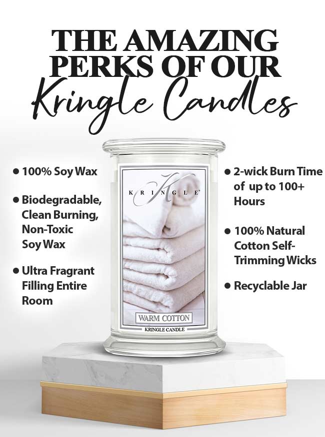 Warm Cotton  | Soy Candle - Kringle Candle Israel