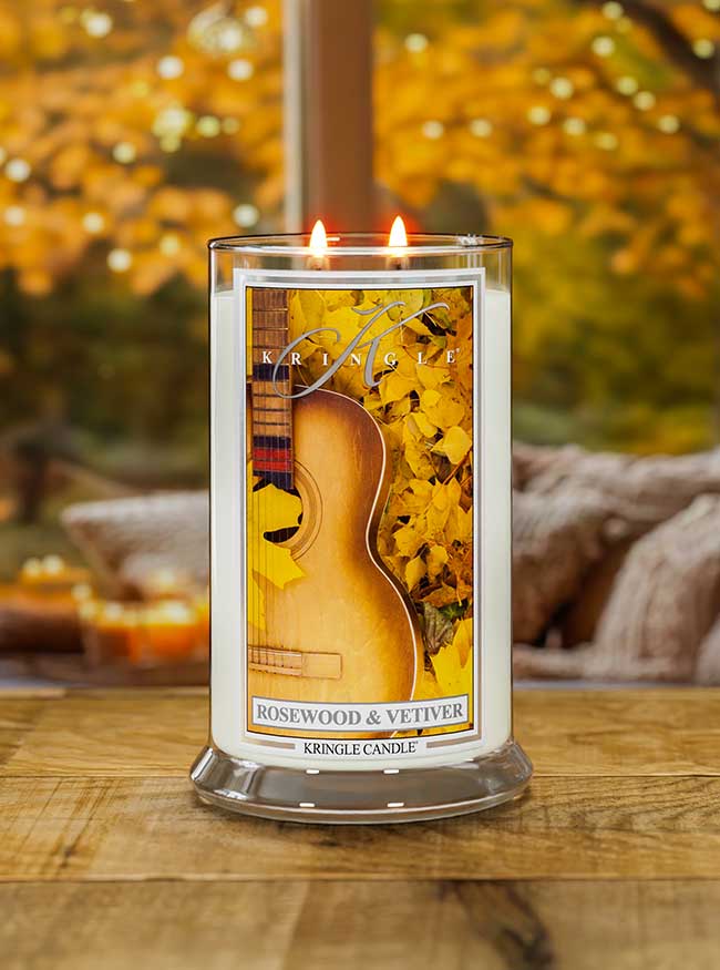 Rosewood & Vetiver Large Jar NEW! | Soy Candle - Kringle Candle Israel