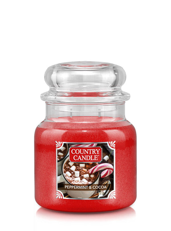 Peppermint & Cocoa Medium NEW! | Soy Candle - Kringle Candle Israel
