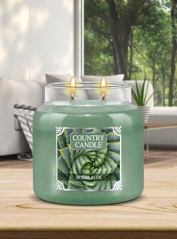 Spiral Aloe Medium Jar | Soy Candle