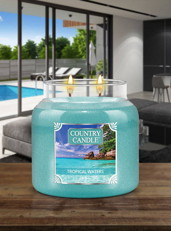 Tropical Waters Medium | Soy Candle - Kringle Candle Israel