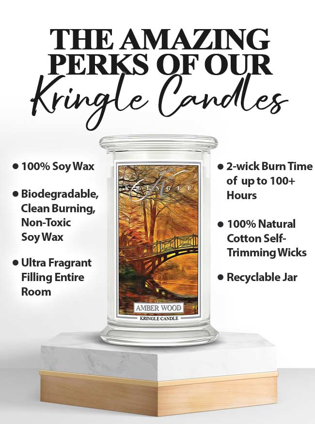Amber Wood NEW! | Soy Candle - Kringle Candle Israel