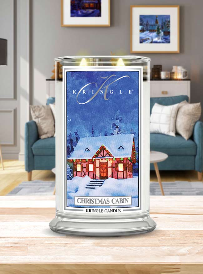 Christmas Cabin  | Soy Candle - Kringle Candle Israel