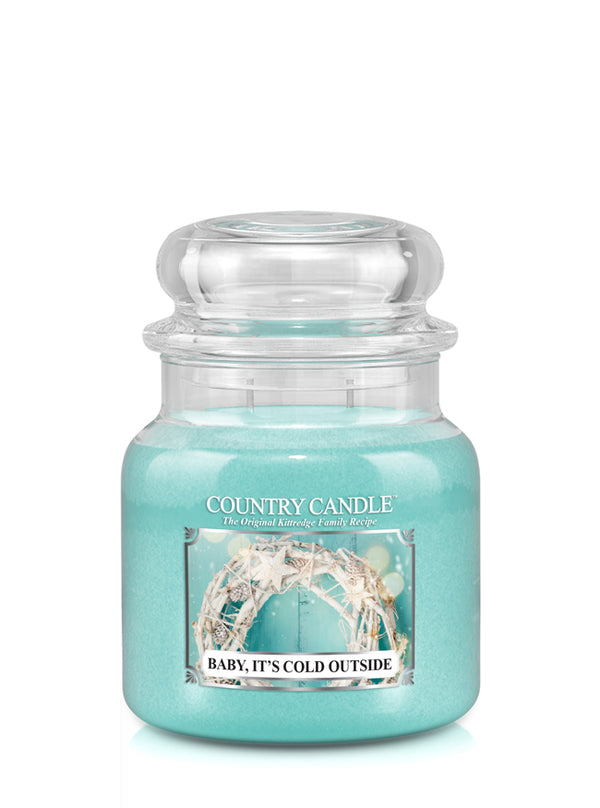 Baby, It's Cold Outside Medium Jar Candle - Kringle Candle Israel