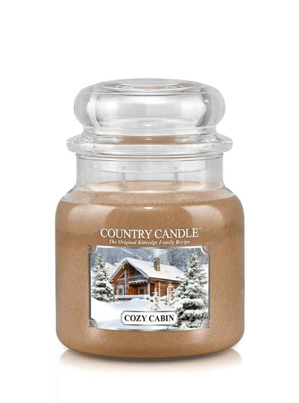 Cozy Cabin Medium Jar Candle - Kringle Candle Israel