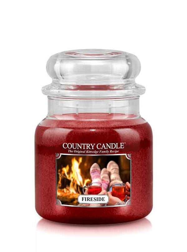 Fireside Medium Jar Candle - Kringle Candle Israel