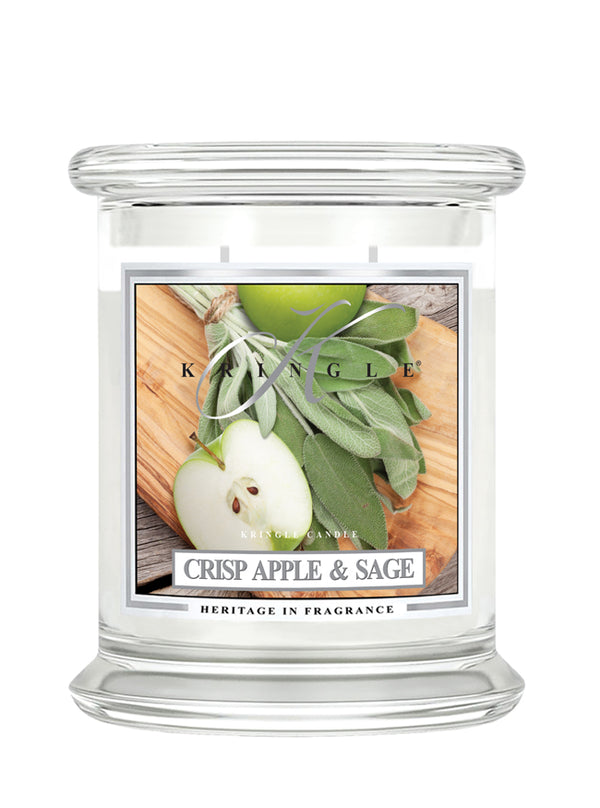 Crisp Apple & Sage Medium Classic Jar - Kringle Candle Israel