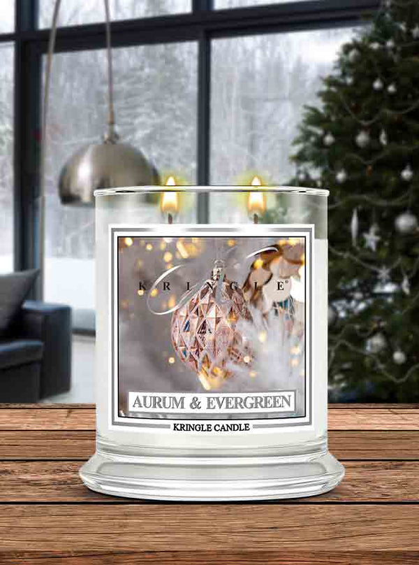 Aurum & Evergreen  I Soy Candle - Kringle Candle Israel