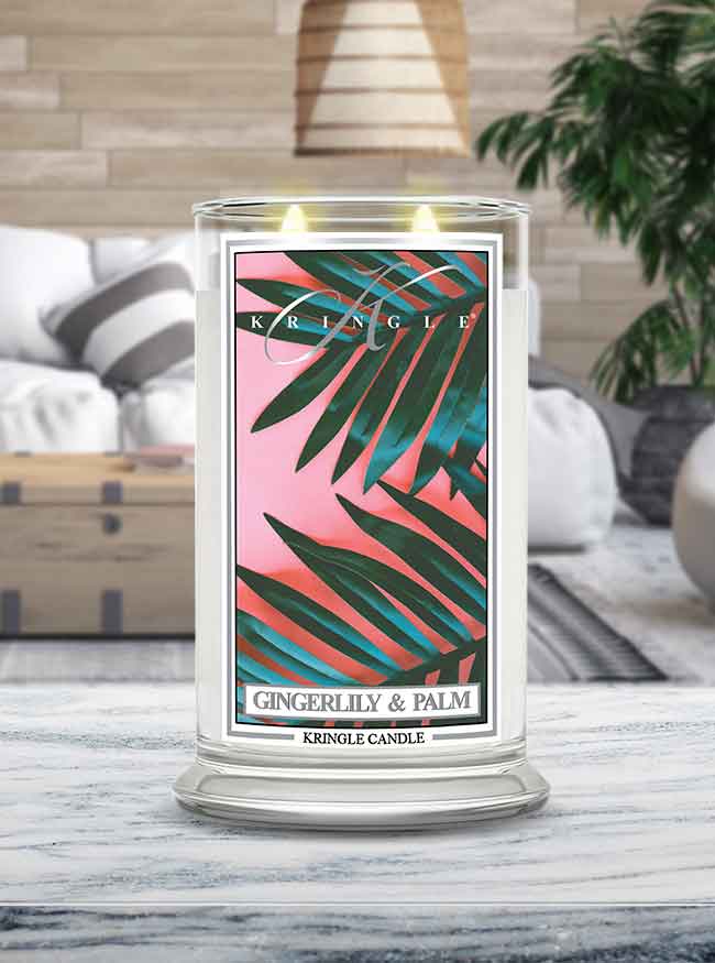 Gingerlily & Palm Large Classic Jar | Soy Candle - Kringle Candle Israel