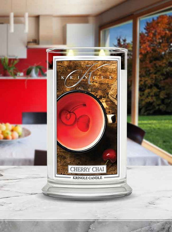 Cherry Chai Large Classic Jar | Soy Candle - Kringle Candle Israel